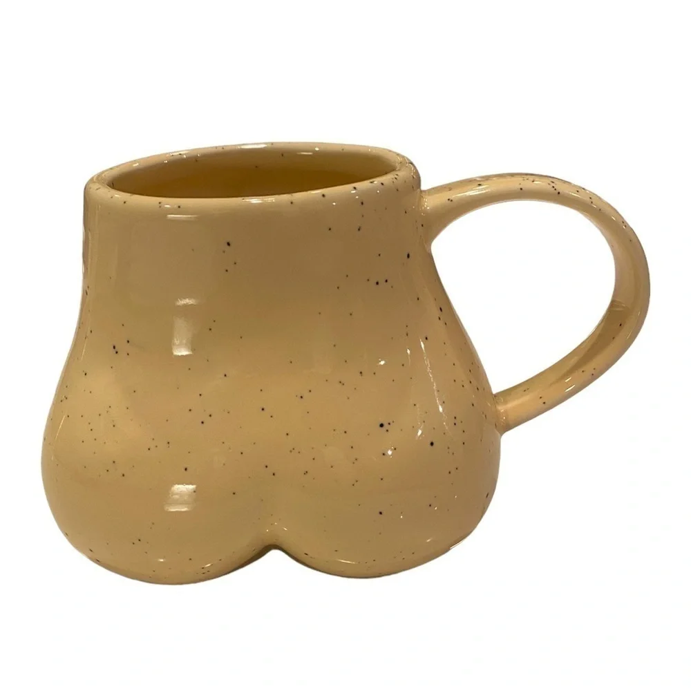 UO Home Novelty Funny Butt Shaped Ceramic Coffee Water Cup  Tea Cup 10 oz.